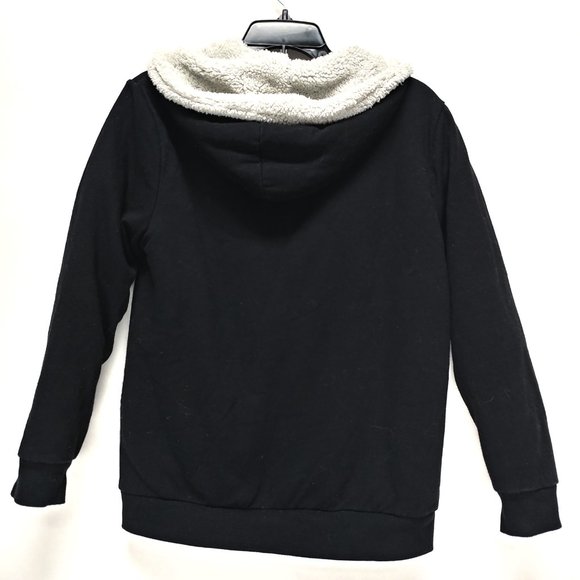 Calvin Klein Jeans Logo Black Hooded Zip-Up Jacket - Picture 2 of 7